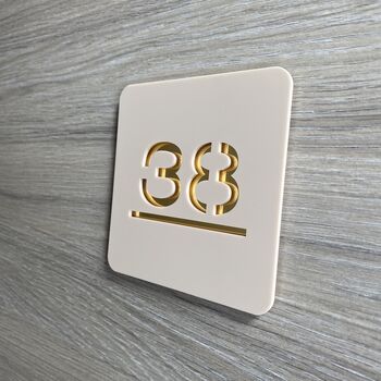 Stylish Laser Cut Square House Number, 6 of 11
