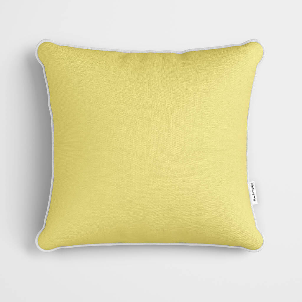 Plain Lemon Yellow Cushion By MBT Studio