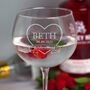 Personalised Bridesmaid Wedding Balloon Gin Glass, thumbnail 3 of 6