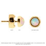Maya Opal Stud Earrings Silver Or Gold Plated, thumbnail 4 of 12