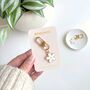 White Enamel Daisy Flower Keyring, thumbnail 1 of 2