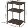 Three Tier Side End Table Nightstand Storage Shelves, thumbnail 12 of 12