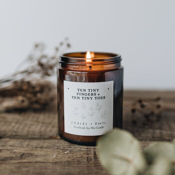 'Ten Tiny Fingers And Ten Tiny Toes' New Baby Candle, 3 of 10