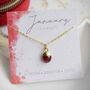 Garnet Birthstone Necklace, thumbnail 3 of 11