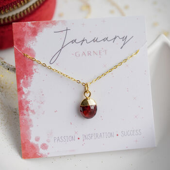 Garnet Birthstone Necklace, 3 of 11