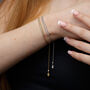 Bezel Bar Bracelet, Silver Plated Or Gold Plated, thumbnail 3 of 6