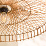 Rattan Wicker Flush Easy Fit Ceiling Shade, thumbnail 4 of 4