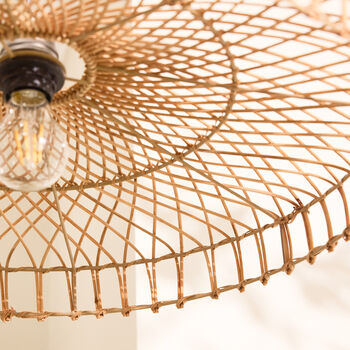 Rattan Wicker Flush Easy Fit Ceiling Shade, 4 of 4