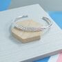 Sterling Silver Flat Hammered Cuff, thumbnail 2 of 4