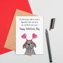 Funny Dog Valentine's Card, thumbnail 2 of 2