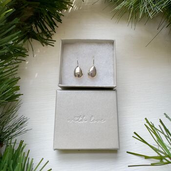 Teardrop Sterling Silver Earrings, 4 of 5