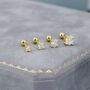 Cz Crystal Screw Back Earrings, thumbnail 8 of 12