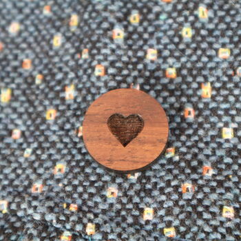 Wooden Heart Pin, 2 of 2