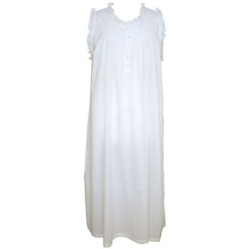 Ladies White Embroidered Nightdress 'Veronica', 6 of 6