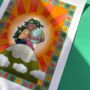 Earth Hug Illustration Print, Environmental Art, thumbnail 2 of 2
