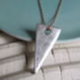 Infinity Sterling Slice Silver Triangle Pendant, thumbnail 5 of 5