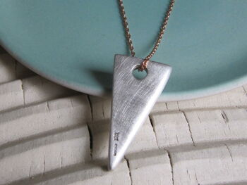Infinity Sterling Slice Silver Triangle Pendant, 5 of 5