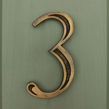 Premium Floating Engraved House Numbers In Heritage Finish, 9 of 12