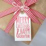 Set Of Five Large 'Merry Christmas' Gift Tags, thumbnail 2 of 2