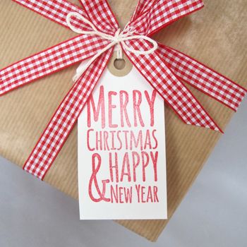 Set Of Five Large 'Merry Christmas' Gift Tags, 2 of 2