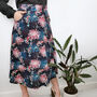 Annie Linen Blend Midi Skirt Koi Print, thumbnail 4 of 8