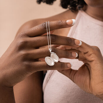 Personalised Vintage Flower Locket In Sterling Silver, 7 of 12