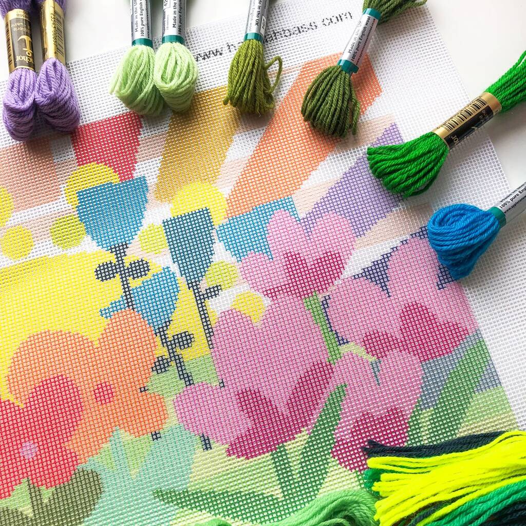 Blooming Marvellous Tapestry Needlepoint Kit By Hannah Bass Needlepoint