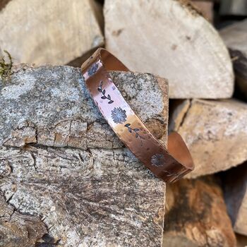 Copper Floral Cuff, 3 of 4