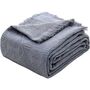 Grey Sofa Throw Blanket With Tassels Cotton Knitted, thumbnail 6 of 6