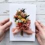 Happy Anniversary Dried Flower Bunch Greetings Card, thumbnail 1 of 2