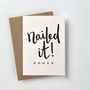 'Nailed It' Letterpress Congratulations Card, thumbnail 4 of 4