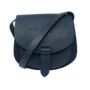 Crossbody Navy Dark Blue Loop Closure Leather Saddle Bag Maya, thumbnail 1 of 5