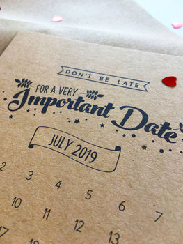 Don't Be Late Kraft Save The Date Card, 3 of 5