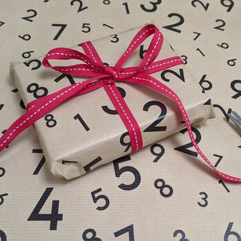 Alphabetical And Numerical Wrapping Paper, 4 of 6