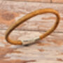 Personalised Cork Bracelet – Natural Portuguese Cord With Hidden Engraved Steel Clasp, thumbnail 2 of 9