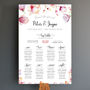 Personalised Floral Wedding Seating Plan, thumbnail 1 of 5