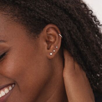 Sterling Silver Micro Ball Stud Earrings – 2mm, 3mm, 4mm, 3 of 5