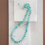 Mens Raw Turquoise Crystal Chip Necklace, thumbnail 1 of 2