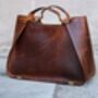 Hand Crafted Small Leather Tote Handbag Womens Gift, thumbnail 6 of 12