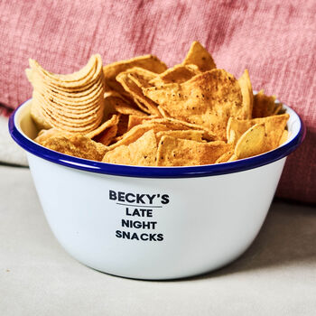 Personalised Enamel Snacks Bowl, 2 of 4