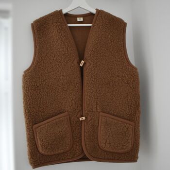 Camel Wool Bodywarmer, 3 of 5