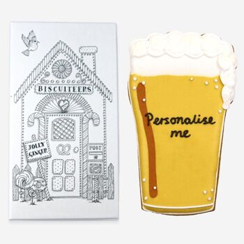 Father’s Day Personalised Hand Iced Beer Biscuit And Toast Beer Mini Gift Box, 3 of 6