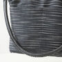 Fair Trade Woven Cotton Leather Double Handle Handbag, thumbnail 6 of 9