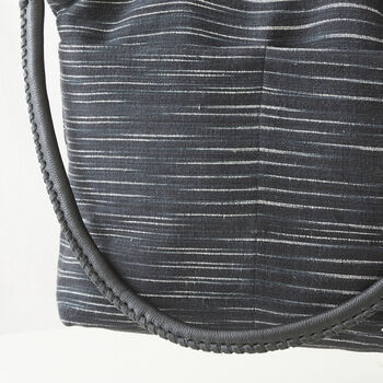 Fair Trade Woven Cotton Leather Double Handle Handbag, 6 of 9