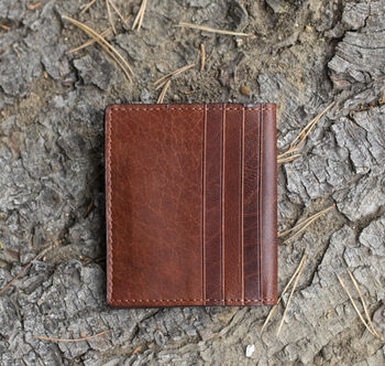 Personalised Slim Leather Card Holder Wallet Rfid, 3 of 9