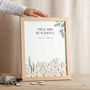 Watercolour Leaves Drop Top Frame Wedding Guest Book, thumbnail 3 of 5