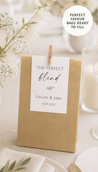 Coffee Wedding Favour Bags Perfect Blend Eco Friendly Favours, 10 of 10