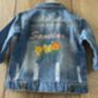 Personalised Embroidered Kids Floral Denim Jacket, thumbnail 5 of 6