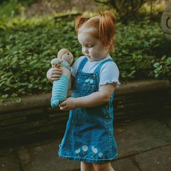 Handmade Mermaid Turquoise Fair Trade Toy, 3 of 5