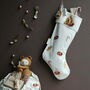 Organic Embroidered Candy Themed Christmas Stocking, thumbnail 1 of 5